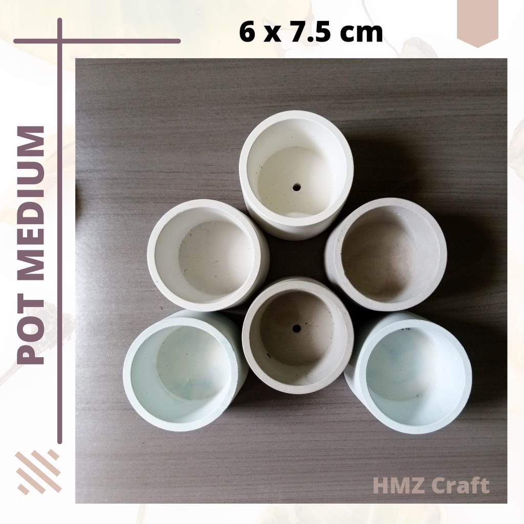 Pot Kaktus Sukulen Mini Lucu Unik Aesthetic / Pot Tanaman Mini / Pot Bunga Mini / Concrete Pot Aesth