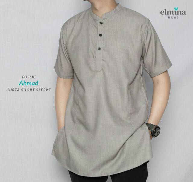 Kurta Ahmad Short Sleeve Kurta Lengan Pendek By Elmina hijab dan Hayzum