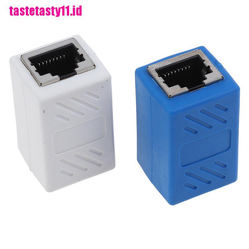 1 Pc Adapter Konektor Ekstensi Jaringan RJ45 Cat7 / 6 / 5E 8P8C