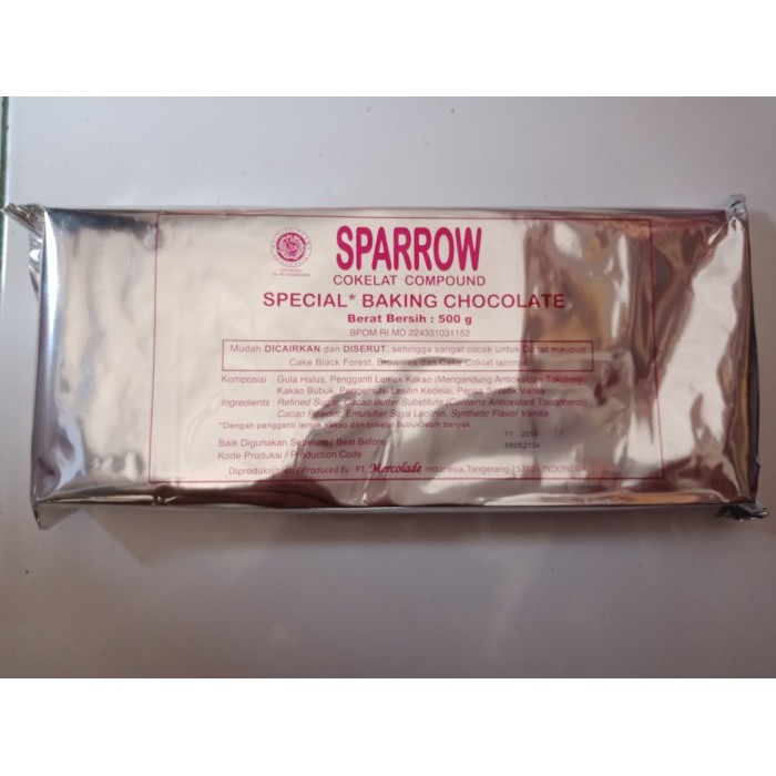 

SPARROW coklat dark compound kemasan ori 500gr