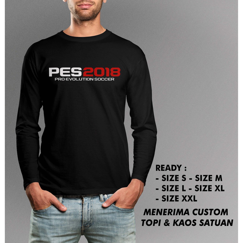 Kaos Pes 2018 Pro Evolution Soccer Tangan Panjang Murah