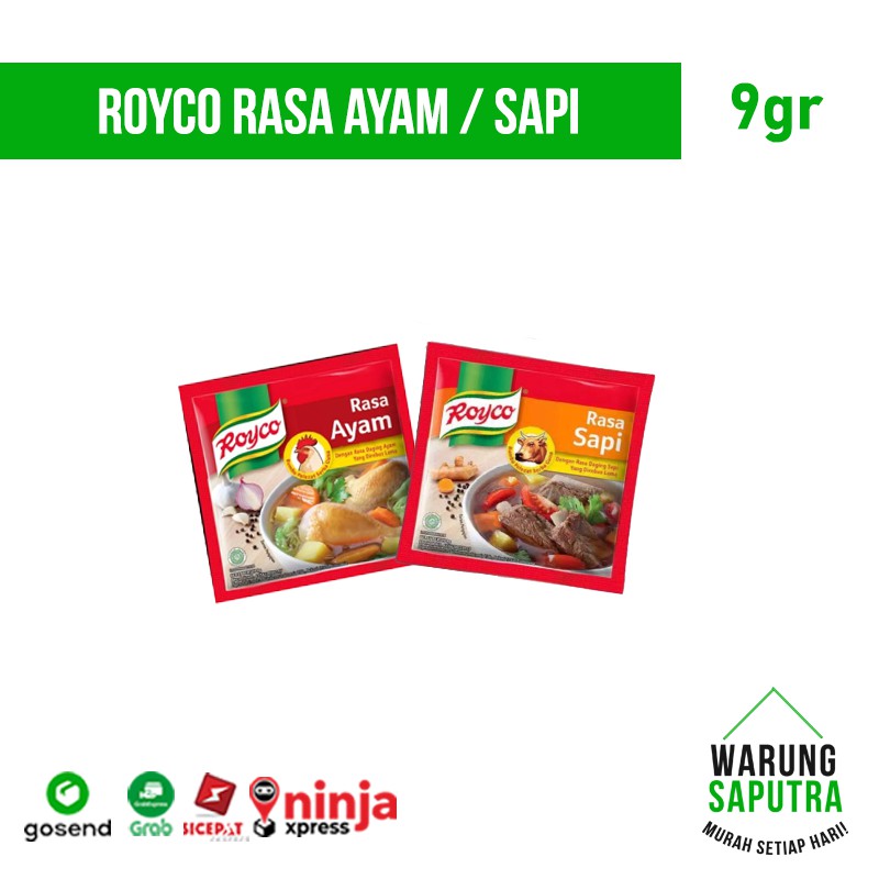 

Penyedap Rasa Royco Rasa Ayam dan Sapi Sachet Bandung 9g