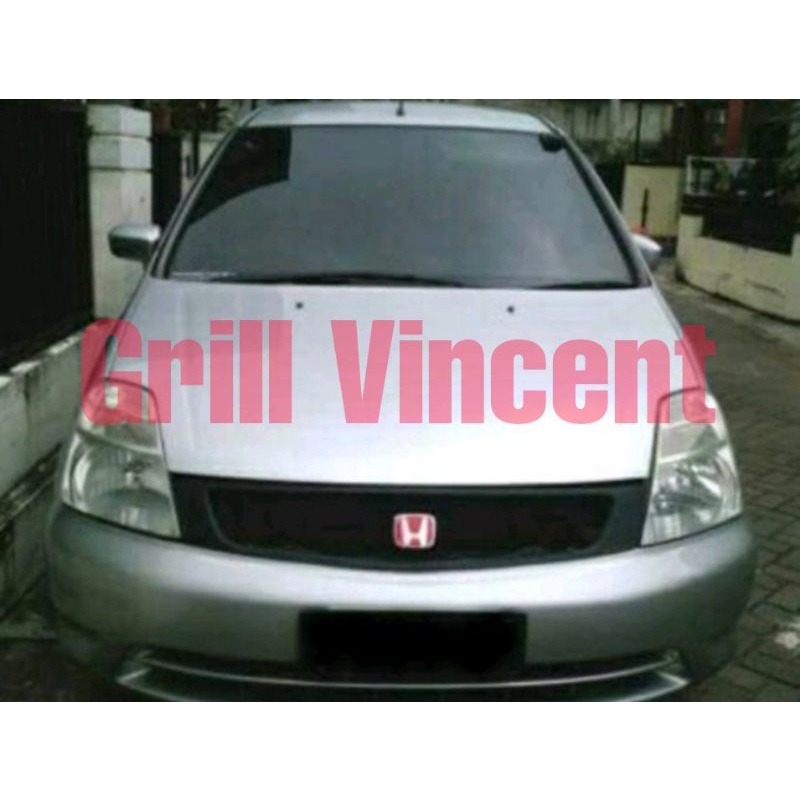 Grill jaring depan Stream 2001 2002 2003 gen 1 lengkap logo Honda Merah