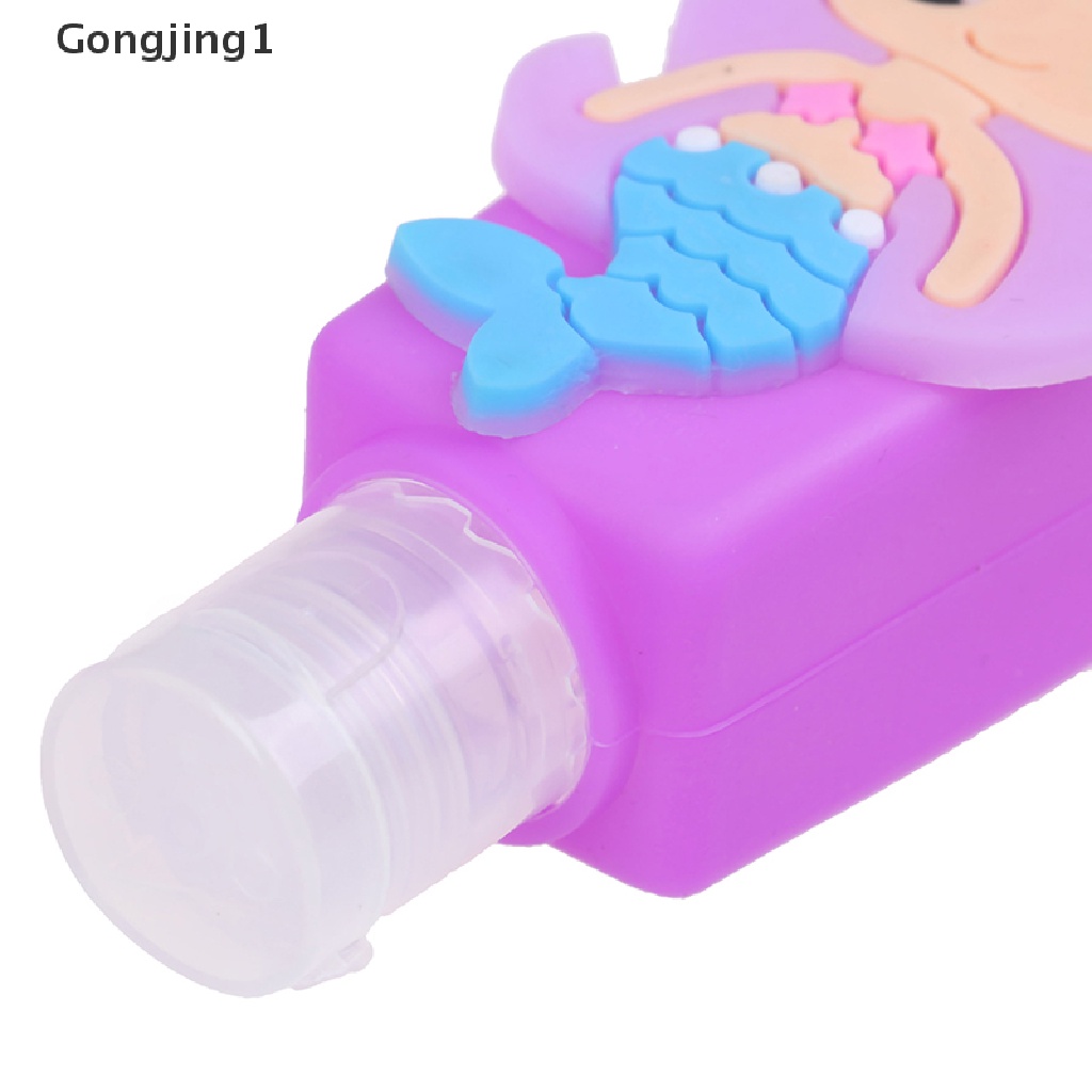 Gongjing1 Botol Hand Sanitizer Anti Bakteri Bahan Silikon Bentuk Mermaid