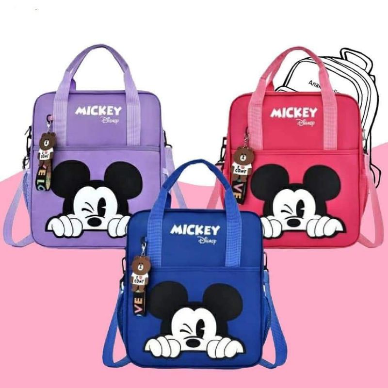 Zellshop backpack ransel sekolah beranak tas anak cewek bisa ransel dan selempang