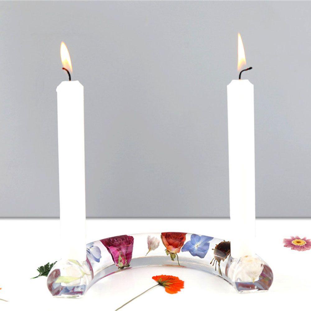 R-flower Candle Holder Cetakan Silikon Dekorasi Desktop Membuat Alat DIY Epoxy Resin Mold