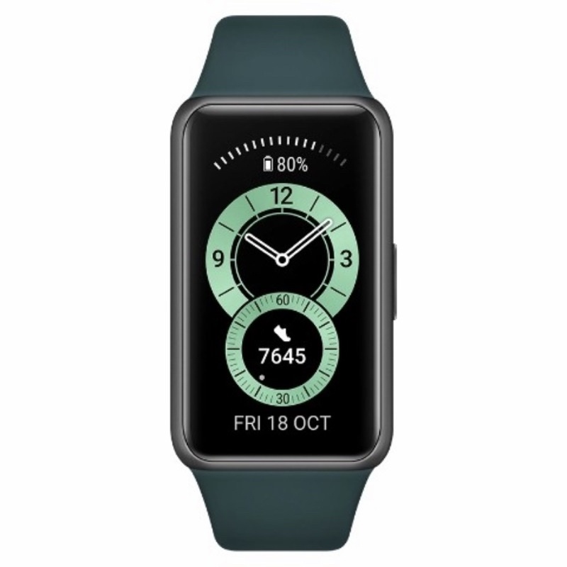 Smartwatch Huawei smart band 6 Garansi Resmi Huawei Indonesia Amoled Display Alt Miband 6 Fit Sport-Hijau