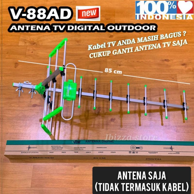 Antena TV Outdoor | Antena TV Luar outdoor VDR 88HD (antena saja) / V 85 / 810HD +Kabel 10M 15Yard -ibz-