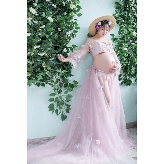 NEW Ready-to-wear 09 Maternity Gown for Photoshoot Dress Gaun Baju Bumil Ibu Hamil