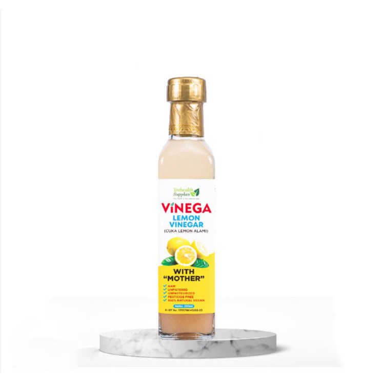 Dehealth Supplies VINEGA CUKA LEMON Alami 250ml - Lemon Vinegar