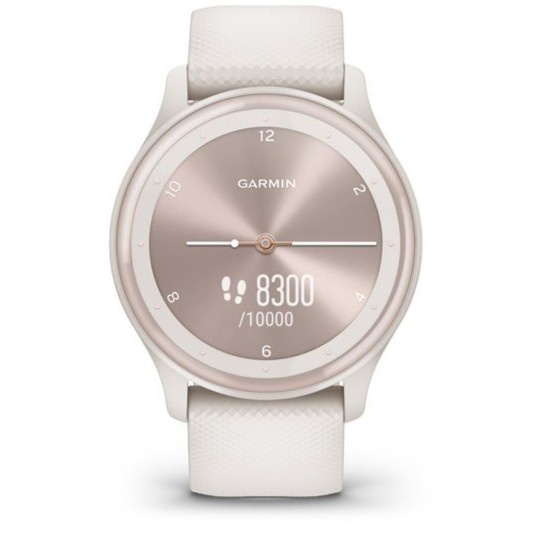 Garmin Watch VivoMove Sport Silicone Band Ivory Peach Garansi TAM 2 Tahun