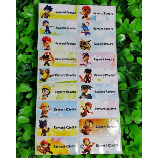 

Boboiboy Label nama sticker label name waterproof