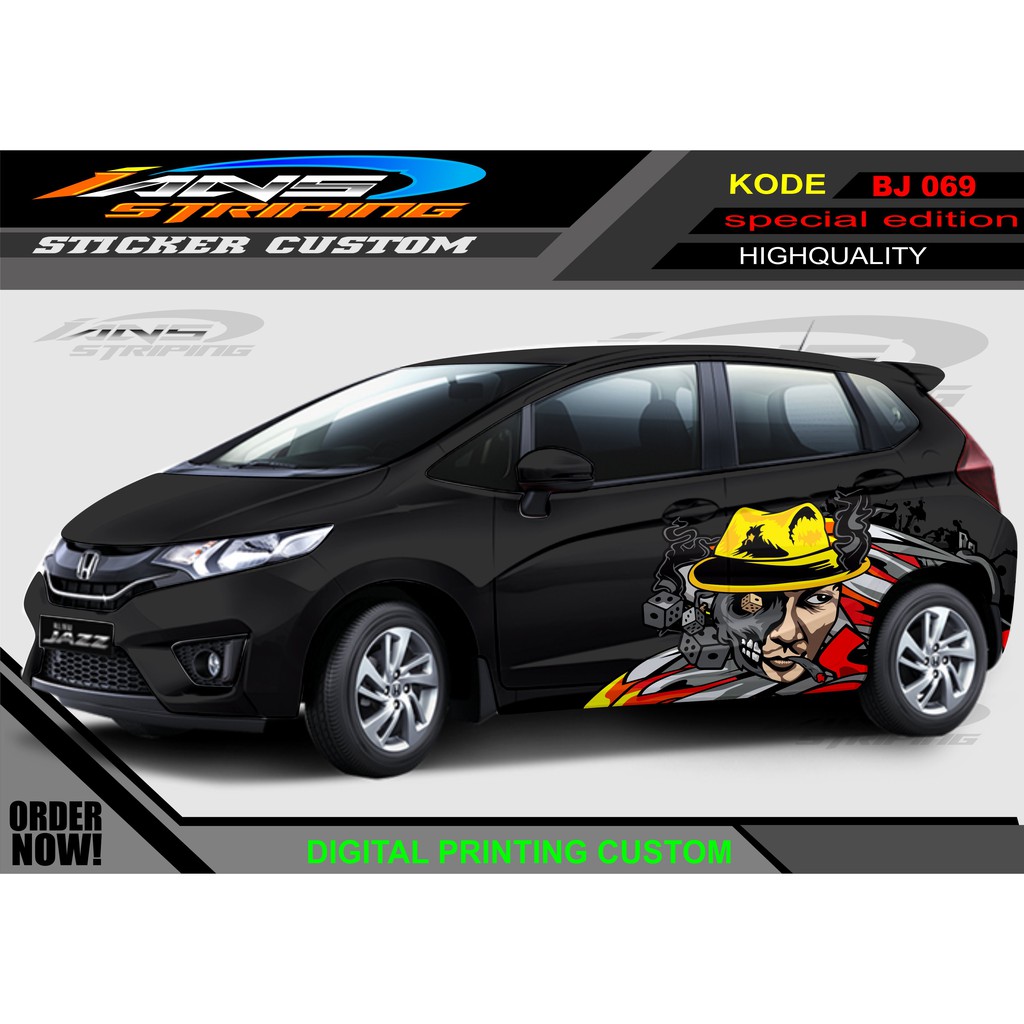 STIKER MOBIL HONDA JAZZ,BRIO,AGYA,AYLA/ VARIASI DECAL STIKER MOBIL UNIVERSAL