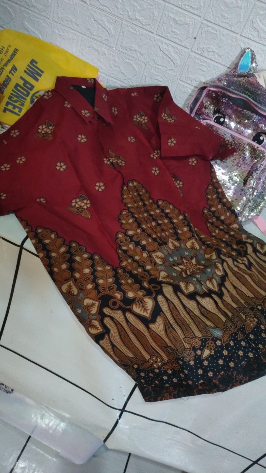 Kangen Kamulyan Kemeja Batik Pria Lengan Pendek Katun Batu Raden Halus Full Furing