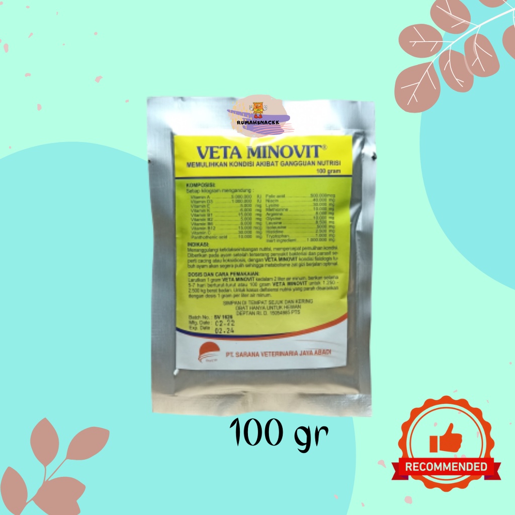 Veta Minovit Vitamin Hewan Asam Amino