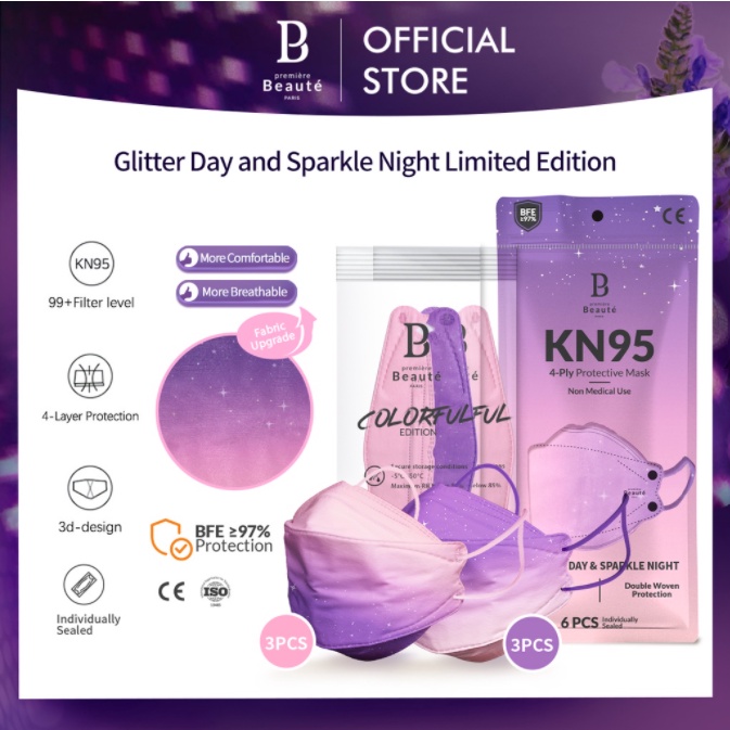 [Limited] PREMIERE BEAUTE X AMANDA MANOPO - Glitter Day &amp; Sparkle Night Perfume Masker EVO KN95