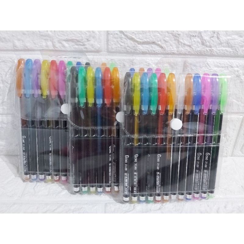 

pulpen gliter 12 warna