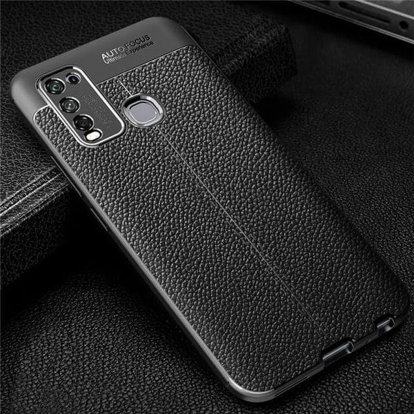 Auto Fokus Infinix Hot 9 Play 6.82 inchi Leather Soft Case Hot 9 Play AUTOFOCUS Motif Kulit Jeruk