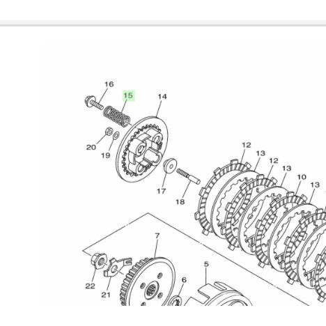 SPRING PER RUMAH KAMPAS KOPLING VIXION OLD LAMA OVI ORIGINAL YGP 3C1-E6333-00