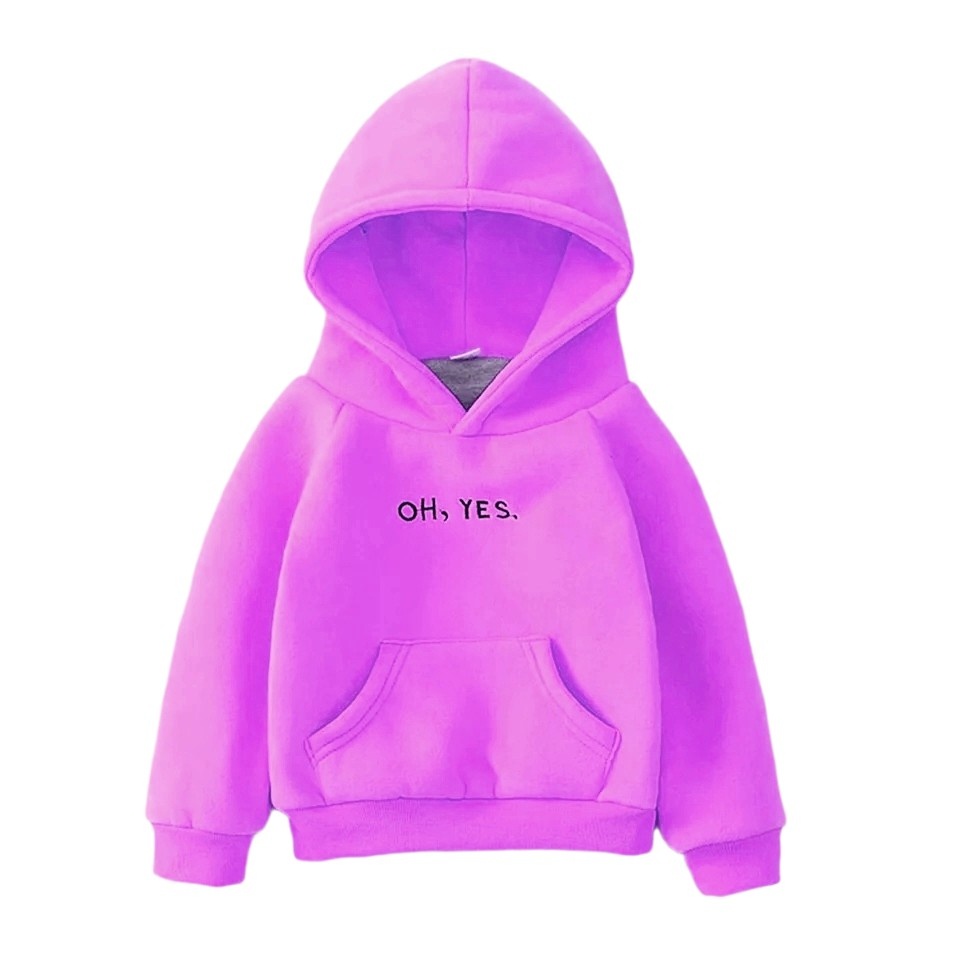 OH YES SWEATER HOODIE ANAK BORDIR / SWEATER HOODIE ANAK TERMURAH