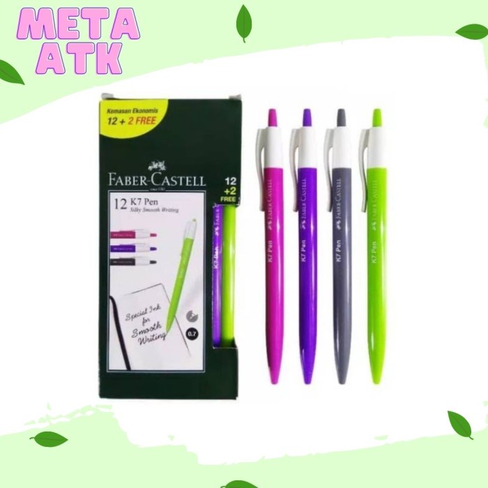 

Cuci Gudang Pulpen Faber Castell K7 12Pc + 2 Pc Bergaransi