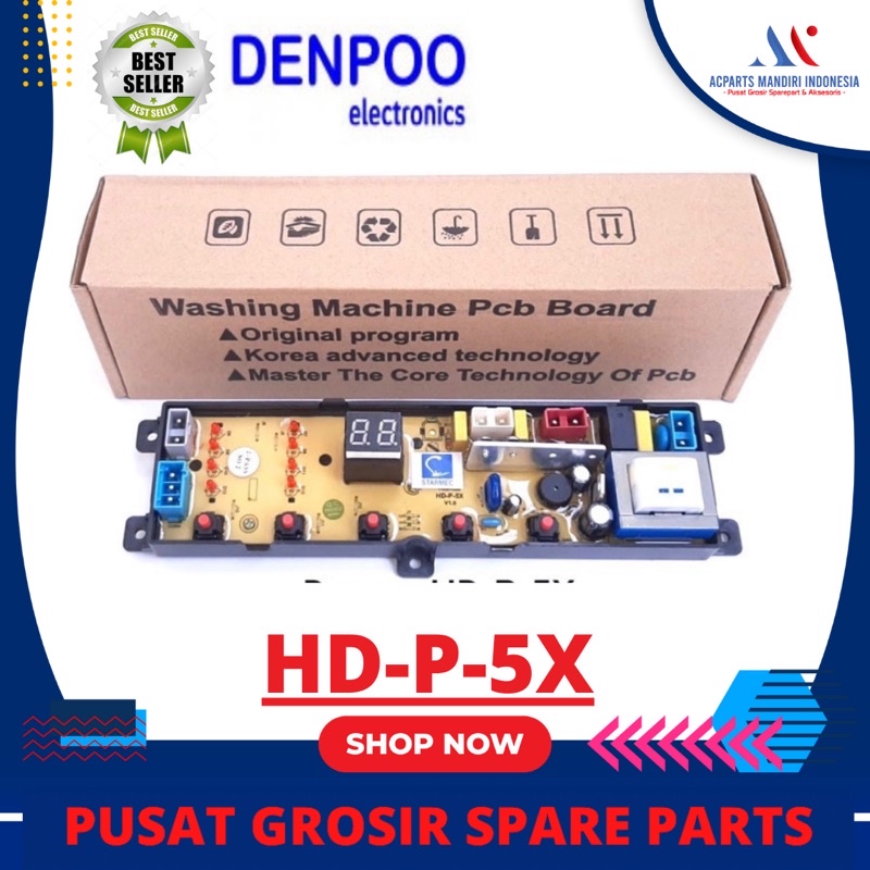 DENPOO DWF-093HT 5 tombol modul pcb mesin cuci Top Loading