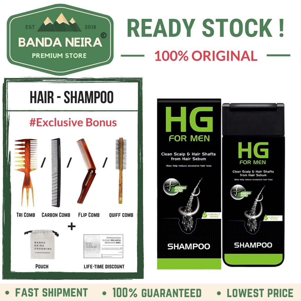 HG FOR MEN Shampoo / Sampo Pria / Anti Rambut Rontok
