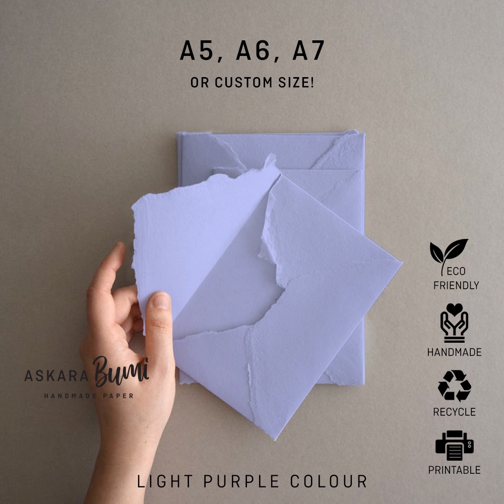 

Amplop Envelope kertas Daur Ulang // Handmade // Ramah Lingkungan // Eco Friendly // Light Purple