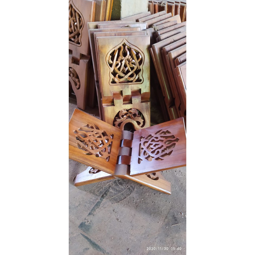 Rekal Al Quran Rekal Quran Ukir Besar - Tatakan Alquran Besar