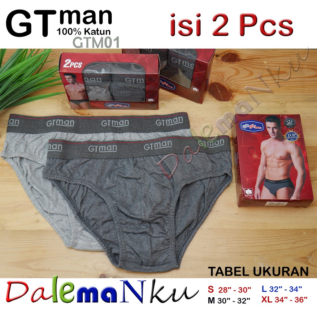 2 Helai celana Dalam Pria GT MAN GTM01 original