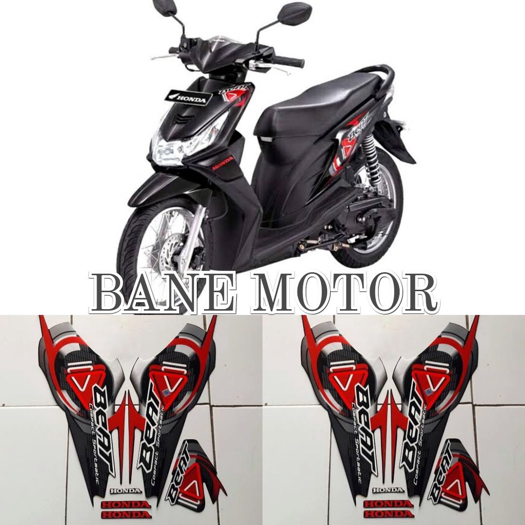 striping motor Beat karbu 2010 hitam - stiker body Honda Beat karbu 2010 hitam