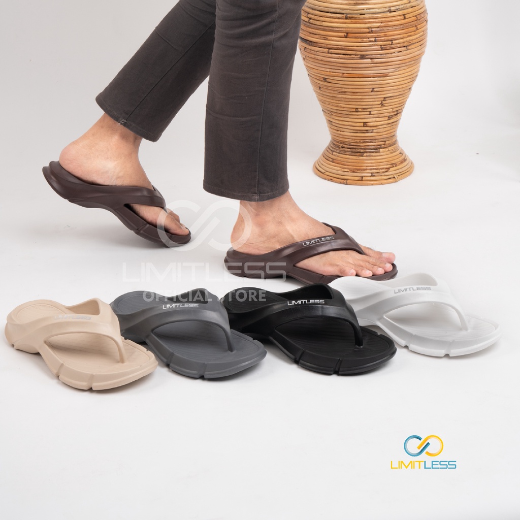 Zerolimit - Sandal Jepit Pria Kekinian Sandal Laki Laki Fashionable Viral Sandal Cowok Casual Murah