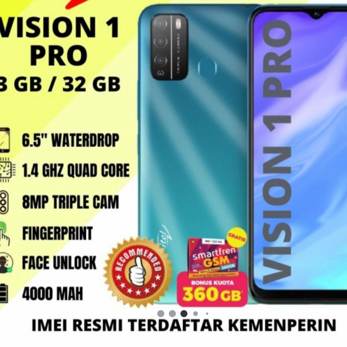 Infinix itel vision 1 pro 3/32 - Hijau