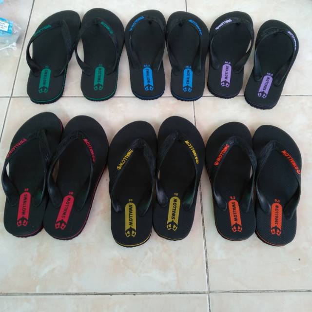  Sandal  jepit  Swallow Black Pearl brave Shopee  Indonesia