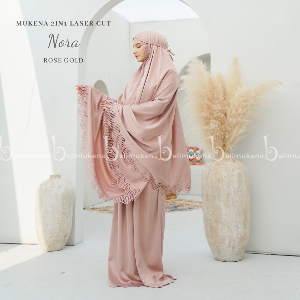 Mukena Dewasa 2in1 Silk Laser Cut Nora