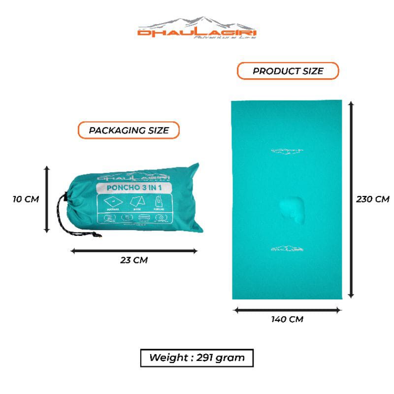 [BISA COD] Jas Hujan Ponco 3 in 1 Dhaulagiri Waterproff Full Sealed /Jas Hujan Bivac FlySheet/ponco dhaulagiri/jas hujan ponco dhaulagiri/jas hujan ponco / jas ujan dhaulagiri