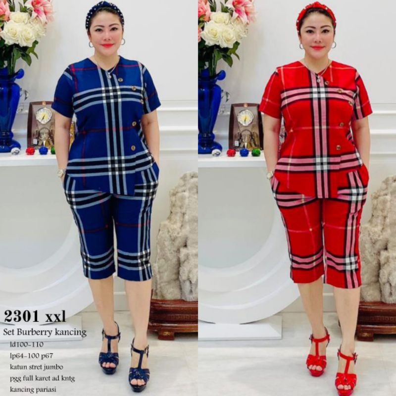 set burberry kancing jumbo
