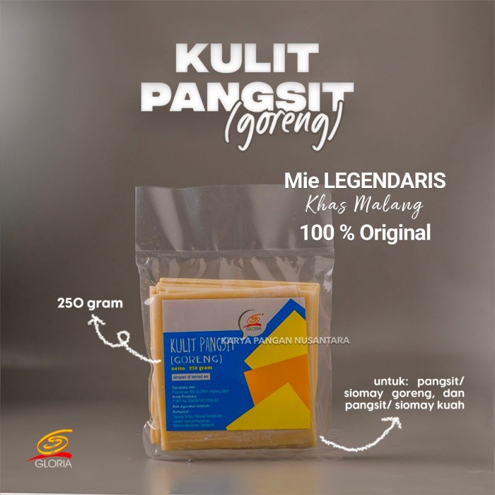 

KULIT PANGSIT GLORIA KULIT PANGSIT GORENG KULIT PANGSIT GORENG 250GR