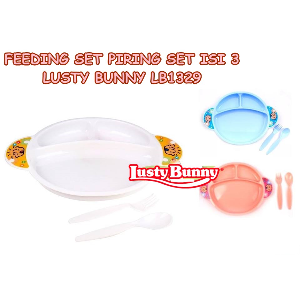FEEDING SET LUSTY BUNNY PIRING SET ANAK LB1329