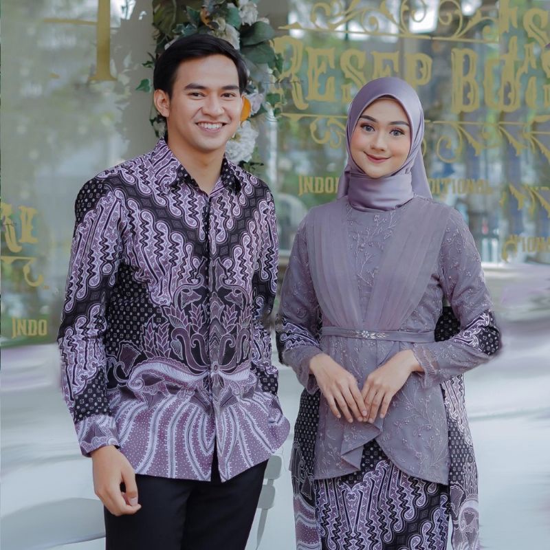 [NEW ARIVAL] SET COUPLE EMELY || SET BATIK COUPLE | SET KEBAYA LAMARAN | OUTFIT KEKINIAN BATIK KEBAYA MODERN