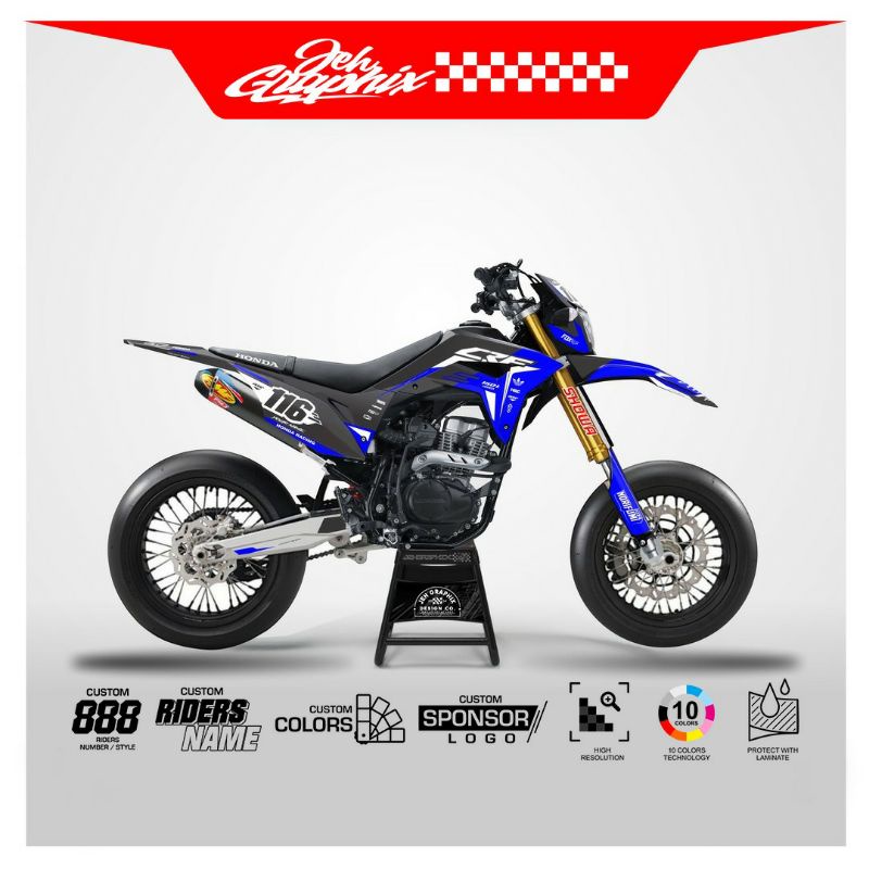 Costum Decal CRF bahan Hygrip ,  Hologram , Max STD