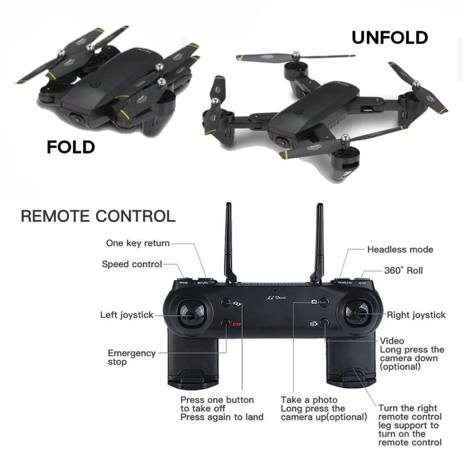 PROMO Drone kamera Quadcopter Drone Selfie WiFi Dual Camera 2MP drone mini kamera drone mini murah dron drone kecil drone murah camera drone drone drone kamera murah drone kamera jarak jauh drone quadcopter murah dron murah IDM DA MING  - DM107S OMTHTNBK