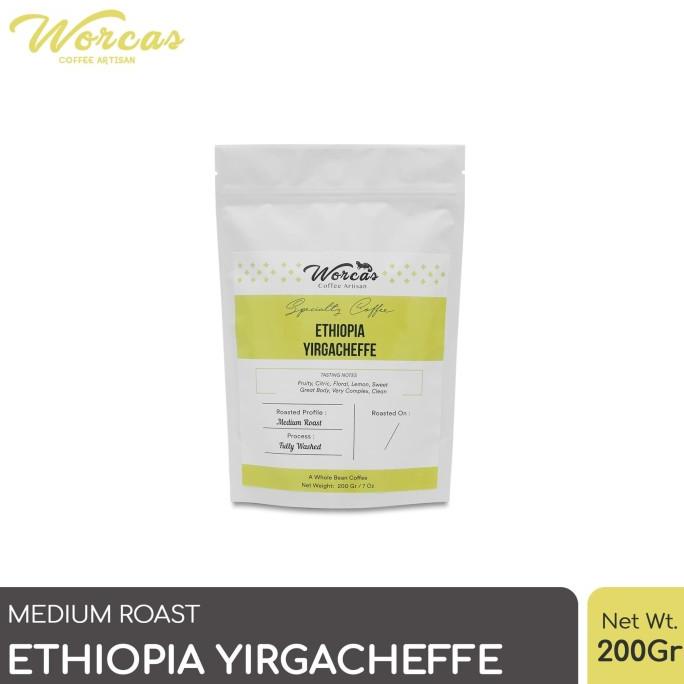 

WORCAS Arabica Ethiopia Yirgacheffe 200gr - Medium Roasted Coffee