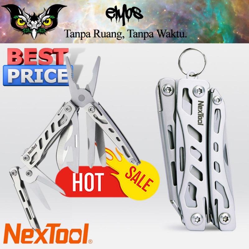 Pisau Lipat Outdoor Survival Tool Alat Multifungsi 10 in 1 Mini Knife