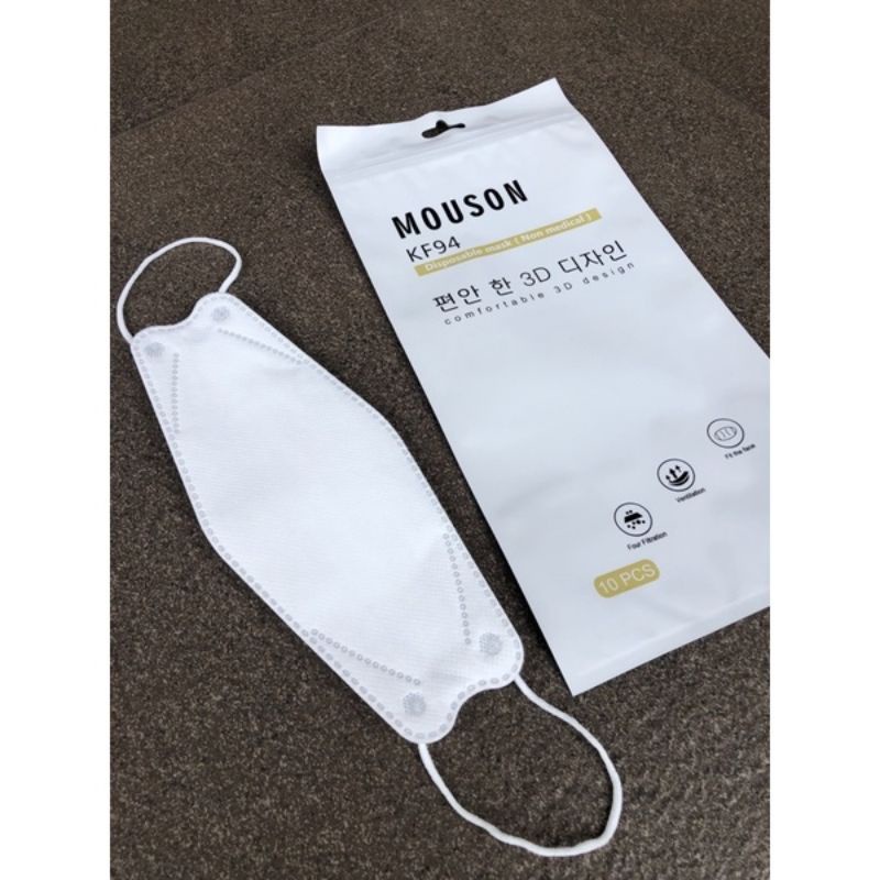 MASKER KF94 KOREA 4Ply MOUSON/CAREION/WEMASK ISI 10 PCS ( GROSIR &amp; COD )