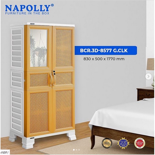 NAPOLLY LEMARI PLASTIK Type BCR 3D-8577 G.CLK