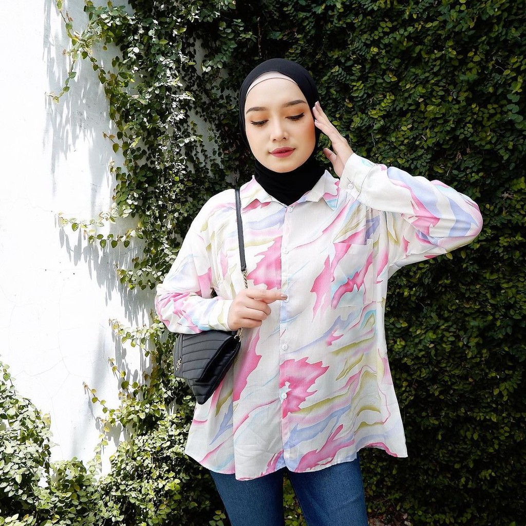 Kemeja Rayon - Nara Shirt Oversize Pattern XXL (PART 1) - LD 120CM