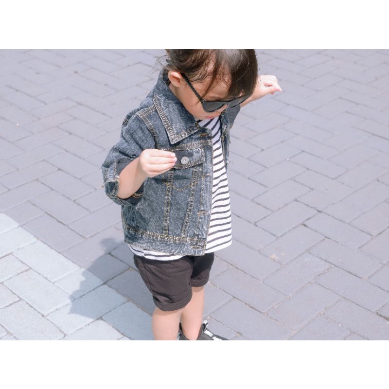 SAKARU - OVERSIZE DENIM JACKET - KIDS BABY UNISEX BOY GIRL JEANS JAKET OVERSIZED ANAK BAYI BABYLANO-4