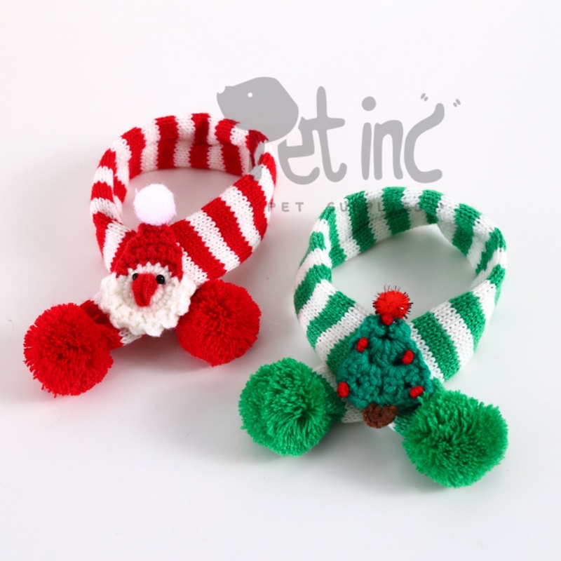 Christmas pompom syal