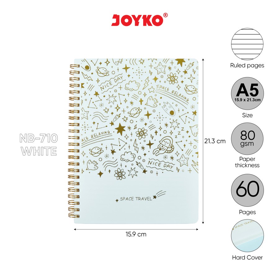 

Buku Tulis / Note Book A5 Space Travel Joyko NB-710